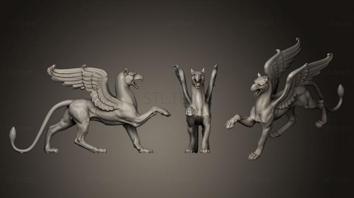 3D модель Лев с крыльями (STL)